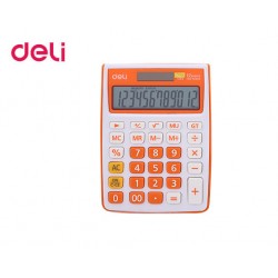 DELI ΑΡΙΘΜΟΜΗΧΑΝΗ 12 ΨΗΦΙΩΝ 14.5x10.4x2.7cm TOUCH ΠΟΡΤΟΚΑΛΙ